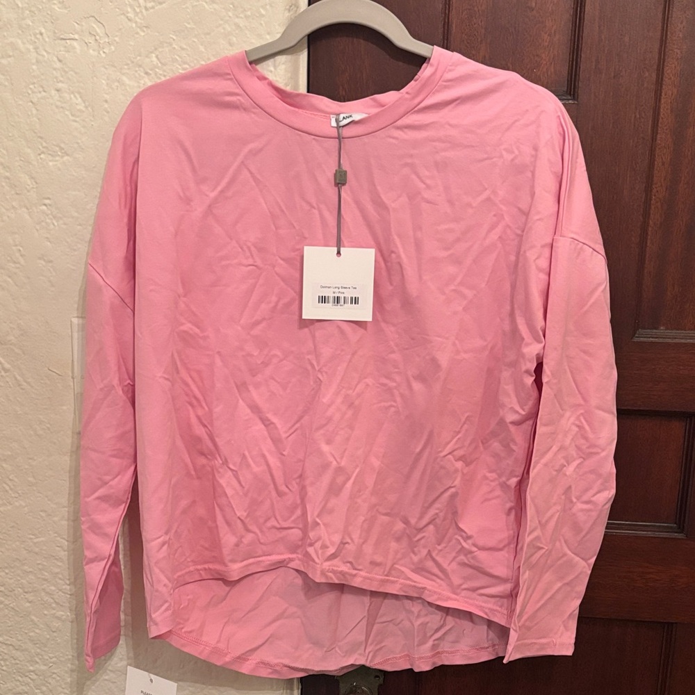 Blank NYC Soft Pink Long Sleeve Crewneck Top